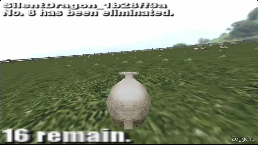 Multiple sheep colliding in a chaotic chain-reaction pileup with numbers popping off in Crazy Cattle 3D