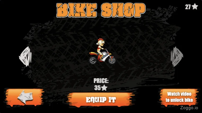 Moto X3M 5 Pool Party unlockable bike requiring 35 stars in the shop