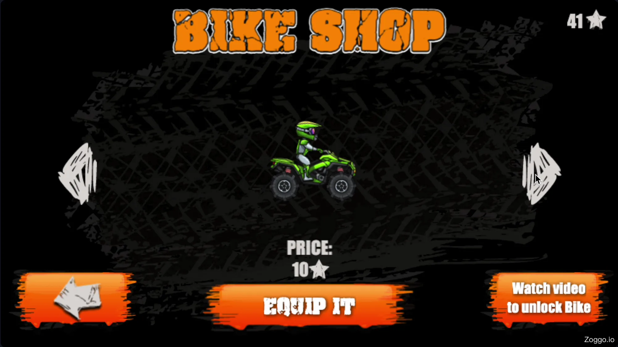 Browsing the Moto X3M bike shop to unlock new motorcycles