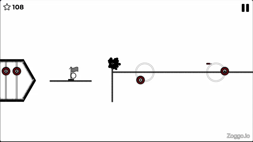 Rodha obstacle course with rapid horizontal cannons, circular sawblades, and an upward vertical airstream.