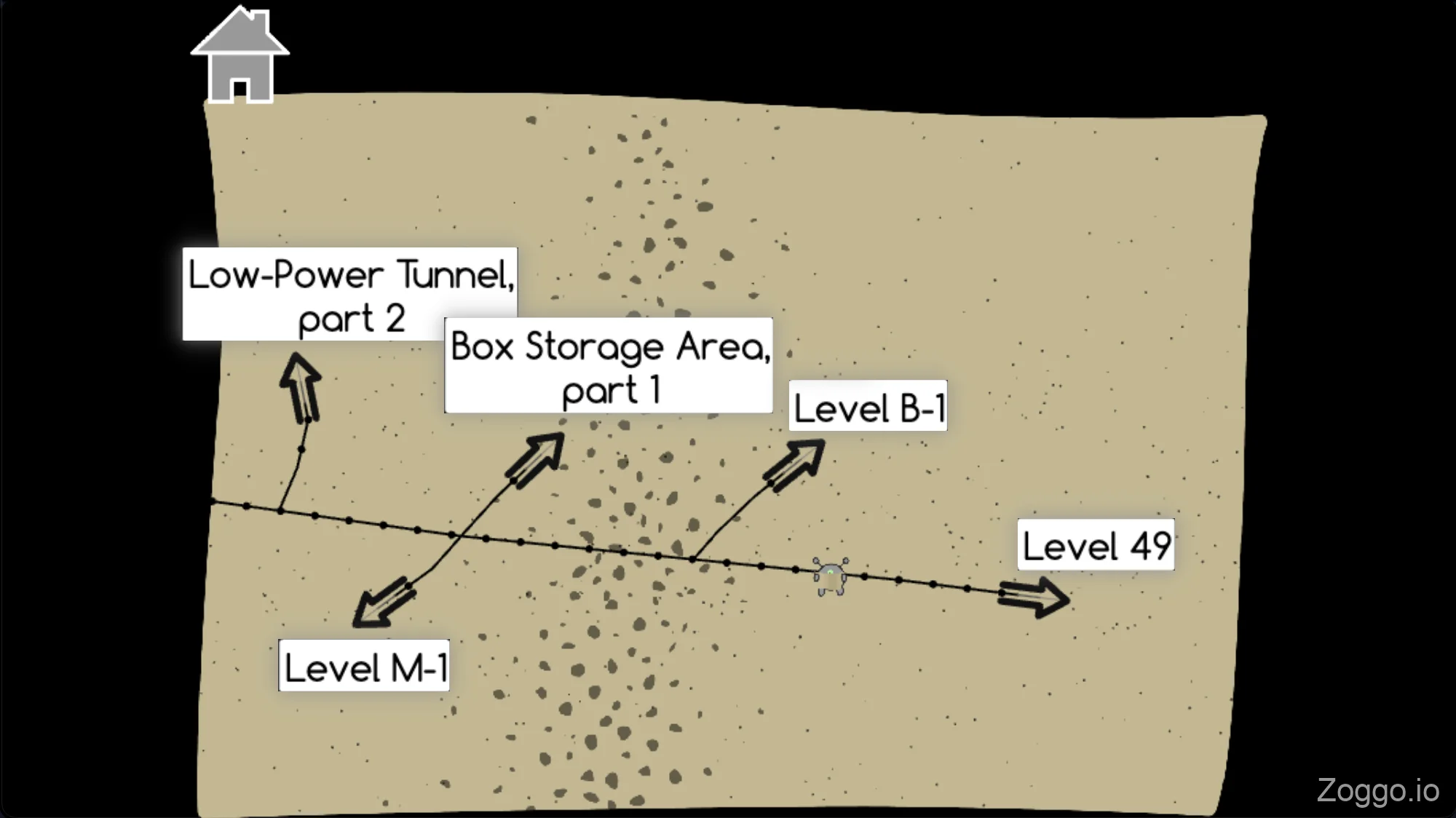 The branching Galaxy Map in Run 3 Explore Mode, showing interconnected levels and space routes