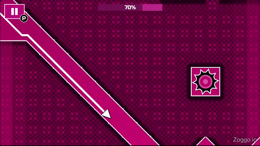 The punishing final zigzag challenge in Space Waves Level 12 requiring precise timing