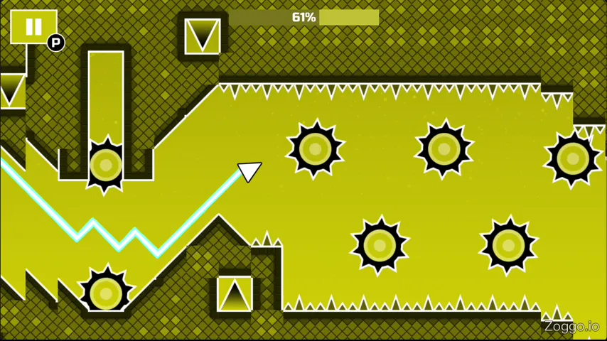 Visual guide showing how to plan a wave path through obstacles in Space Waves